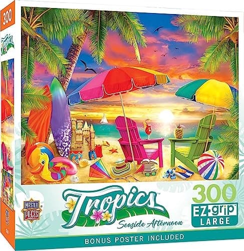 MasterPieces 300 Piece EZ Grip Jigsaw Puzzle - Seaside Afternoon - 18"x24"