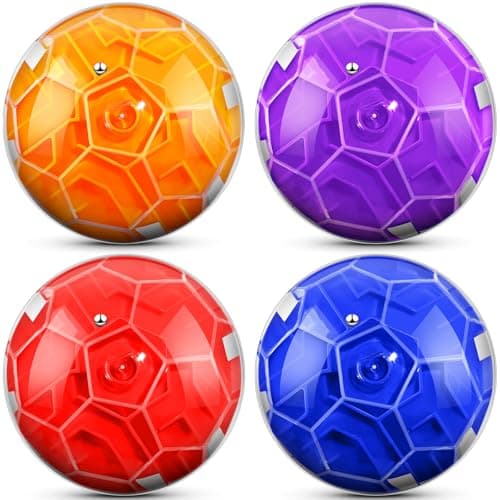 Sumind 4 Pcs Maze Ball 3D Puzzle Magic Brain Teasers Games Easter Gifts Memory Sequential Maze Cube Ball Sphere Educational Puzzle Toys for Adults Hard Challenges