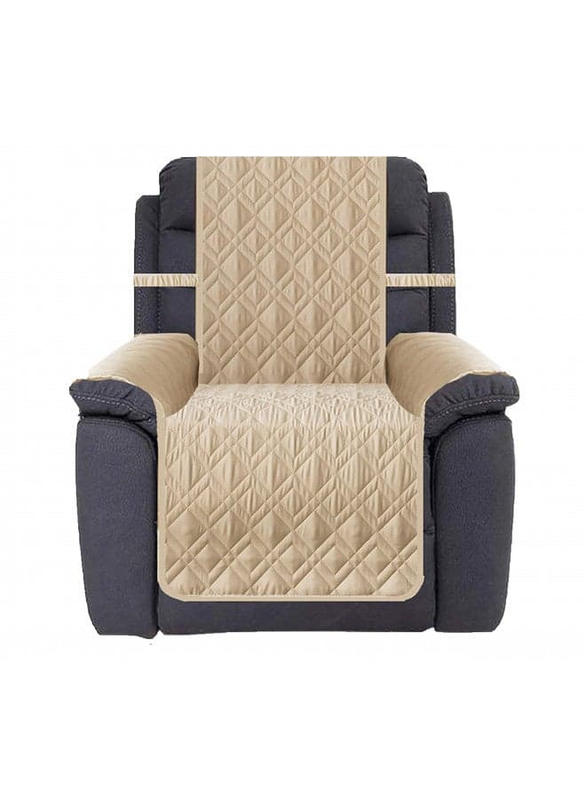 Ameritex Waterproof Nonslip Recliner Cover Stay in Place, Dog Chair Cover Furniture Protector, Ideal Recliner Slipcovers for Pets and Kids (23", Beige)