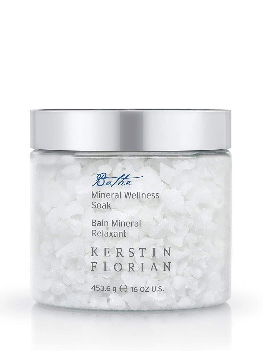 Kerstin Florian Mineral Wellness Soak with Magnesium | Concentrated Bath and Shower Salts to Sooth & Relieve Tired Muscles | Natural Minerals Detoxify The Body & Soften Skin (16 fl oz)