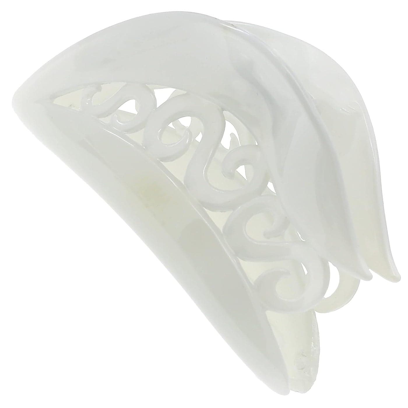 Camila Paris CP3213 French Hair Clip for Women for Thick Hair for Long Curly Wavy Hair White Girls Hair Claw Clips Jaw Styling Big Claw Clip for Thick Hair Strong Hold No Slip Grip Made in France