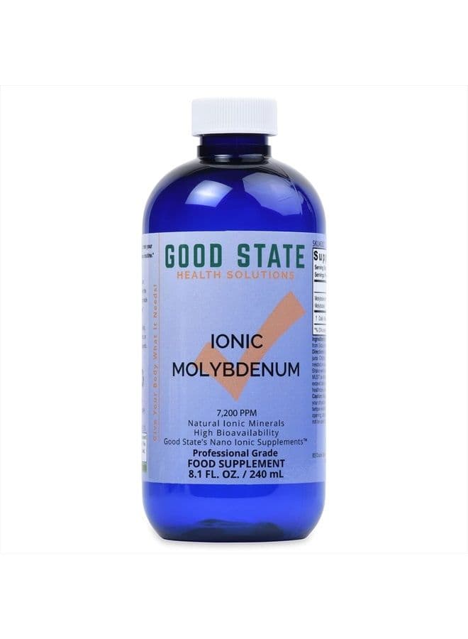 Liquid Ionic Molybdenum (96 servings at 2 mg elemental, plus 2 mg fulvic acid - 8 fl oz)