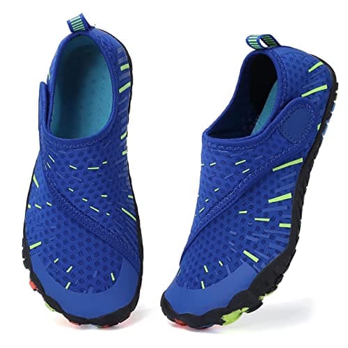 CIOR Boys & Girls Water Shoes Sports Aqua Athletic Sneakers Lightweight Sport Shoes(Toddler/Little Kid/Big Kid) U1ELJSX011-Blue.green-35