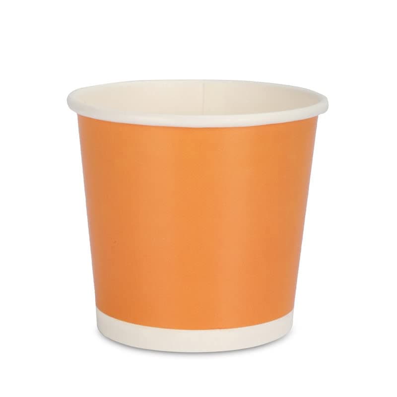 e kysa basics Paper Disposable Tea/Coffee Cups, Set of 50 pcs, 250 ml - Orange