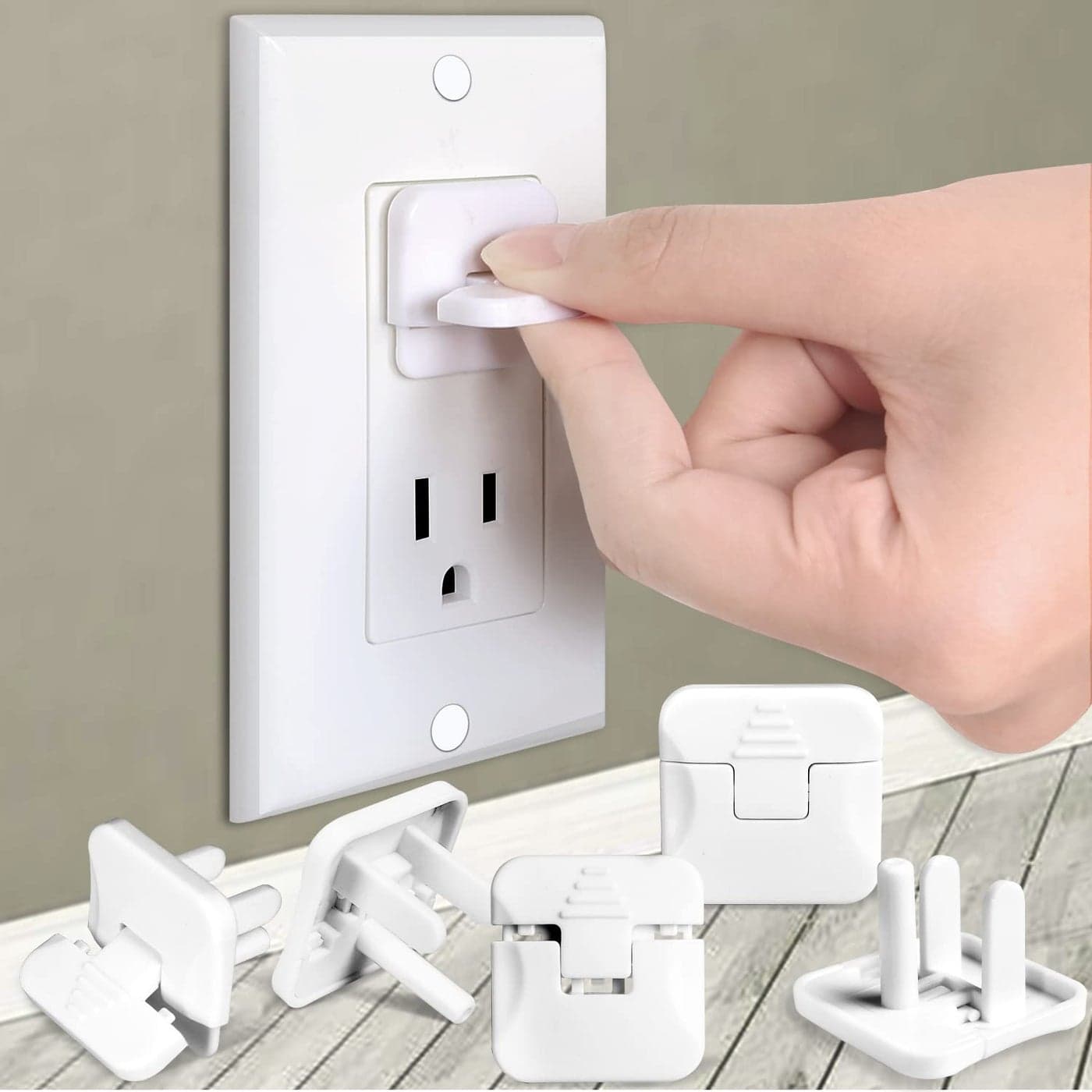 Outlet Covers Babepai 38Pack White Child Proof Electrical Protector Safety Improved Baby Safety Plug Covers