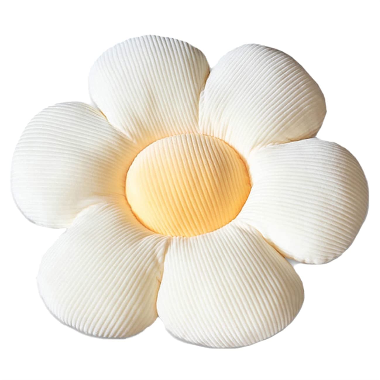 WYIKE Flower Pillows Flower Cushion Leisure and Comfortable Pillow Car Cushion BeigeYellow 40cm40cm