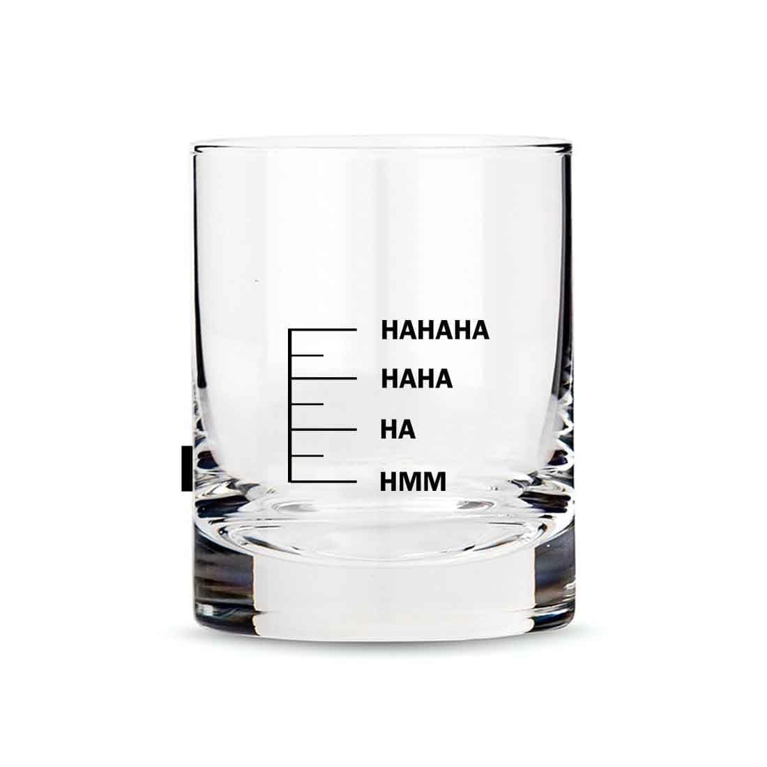 Nutcase Whisky Glass1 Pcs with a Peg Measurement of 30 60 ML Mark for Drinking Whisky Scotch HA HAHA Hmmm