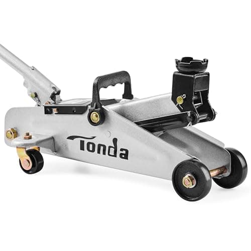 TONDA Floor Jack Hydraulic Portable Car Lift Jack 15 Ton 3000 lb Capacity for Sedan and Coupe Silver
