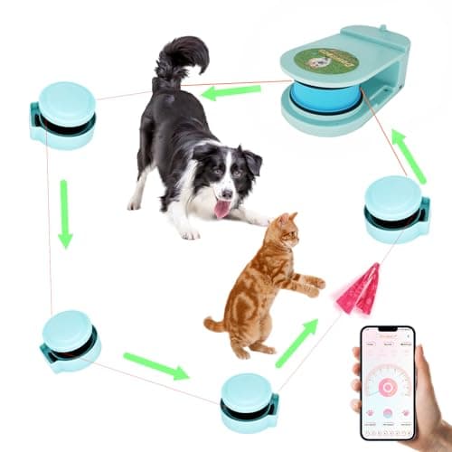 Dowkaco DC-1 Dog Toys for Large Dogs,Lure Coursing Machine,Dog Chase Toy Motorized Line,Dog Agility Course Backyard Set,Dog Toys (Pink)