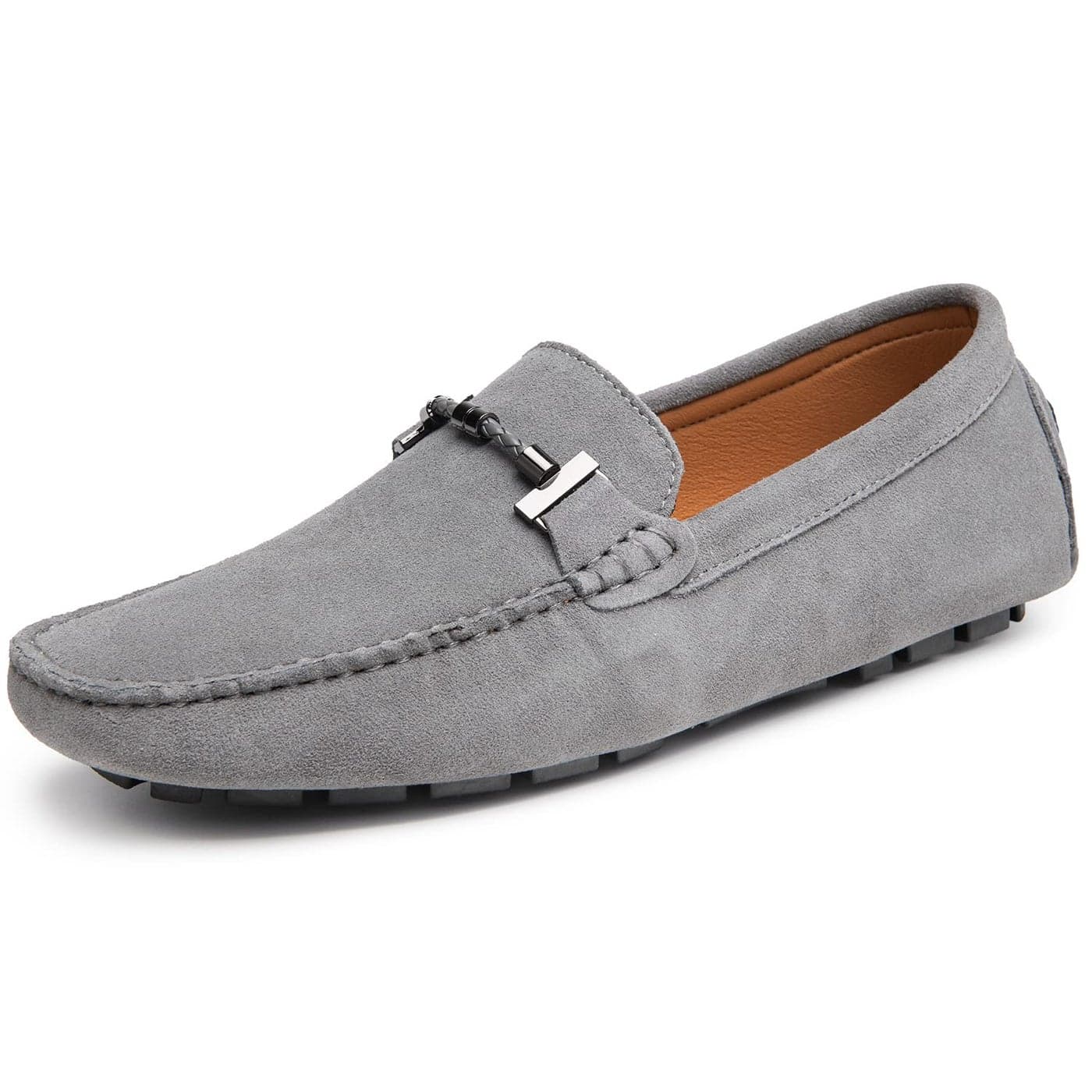 Go Tour New Mens Casual Loafers Moccasins Slip On Driving Shoes Grey 9.5/43