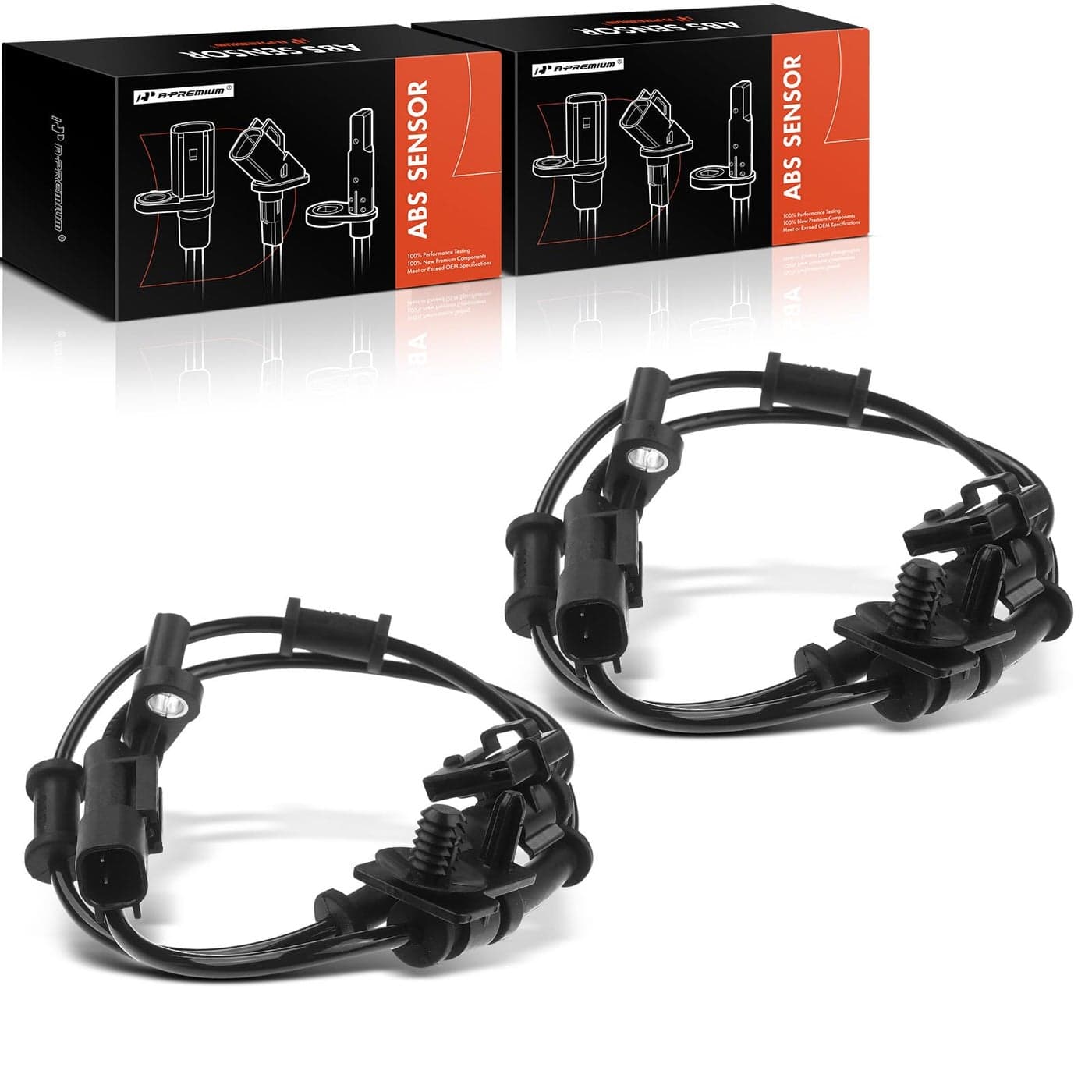 APremium ABS Wheel Speed Sensor Compatible with Dodge Chrysler Models ChallengerCharger 20112014 300 20112014 Front Driver Passenger Side 2PC Set