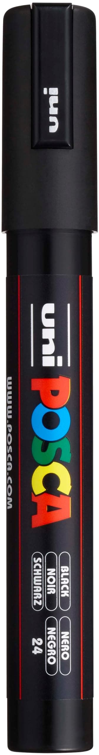 Posca Acrylic Paint Marker PC5M Medium tip Black PX152777000