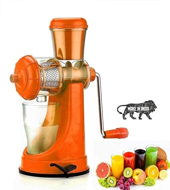 PDSPM Hand Juicer for Fruits and Vegetables with Steel Handle Vacuum Locking System Shake Fruit Juicer Machine for All Fruits