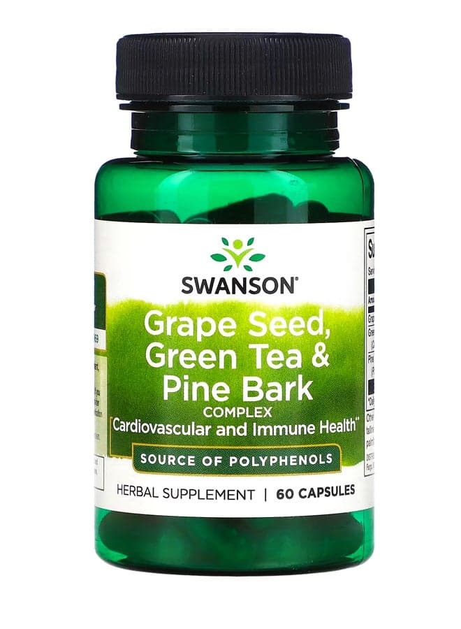 Grape Seed, Green Tea & Pine Bark Complex, 60 Capsules