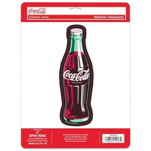 CocaCola Bottle Adhesive Vinyl Decal Classic CocaCola Sticker for Car Fridge or Bar Setup