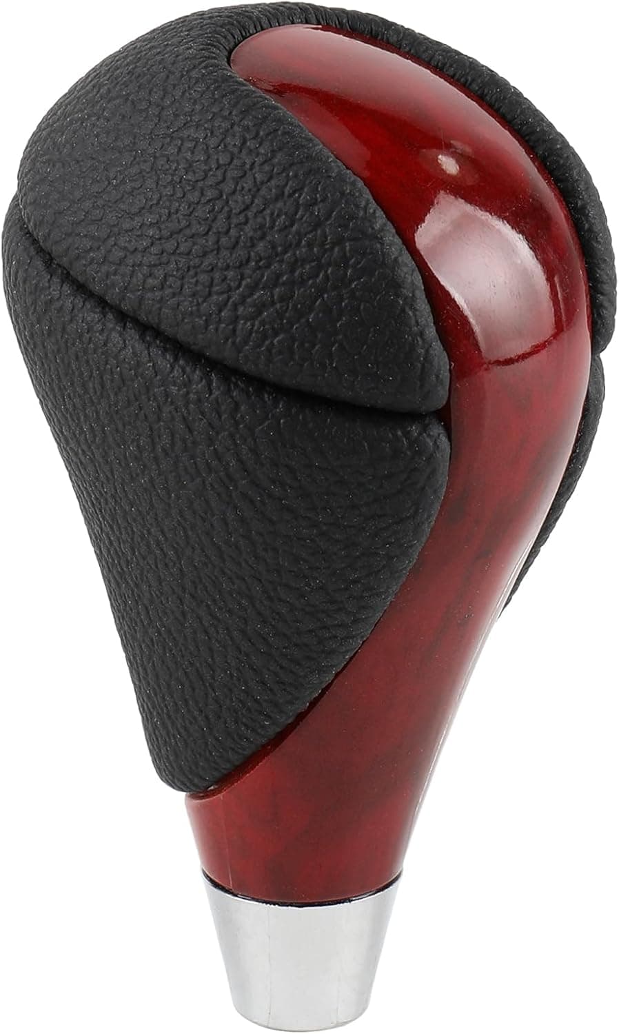 AUTOKAY Walnut Wood Leather Gear Shift Knob for Lexus Models