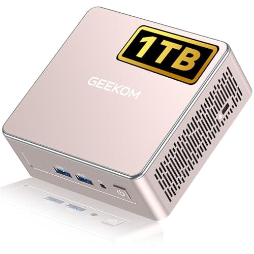 GEEKOM A5 2026 Mini PC with AMD Ryzen 5 7430U, 3-Year Coverage, 16GB RAM(Upgradable, Not LPDDR)&1TB M.2 NVMe SSD, Windows 11 Pro Desktop Computer Support 8K/Wi-Fi 6/BT 5.2/USB 3.2/SD Slot/6x USB