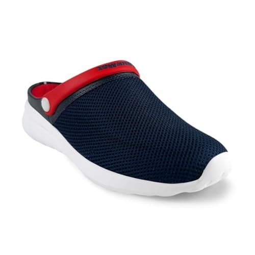 KazarMax Wanderer Navy Red Clogs Sandals for Men -10 UK