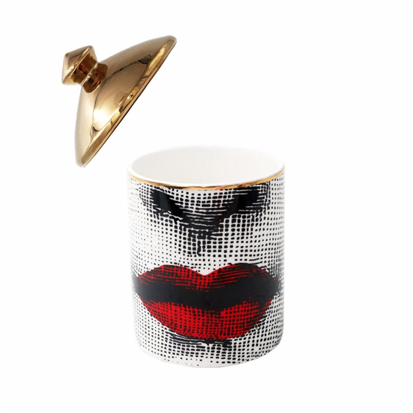 Big Eye Starry Sky Aromatherapy Candle Jar with Lid Ceramic Makecup Cotton Swab Holder Home Deocrative Bottler Home Fireplace Kitchen Dining Decor for Living Room Knick Knacks Candle Holders F2