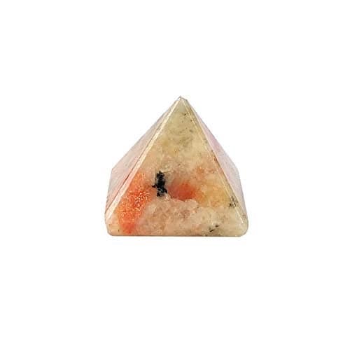 Reiki Crystal Products Natural Sunstone Pyramid for Reiki Healing and Crystal Healing Stone Pyramid Size 10-15 mm (Color : Peach) Pack of 1 pc