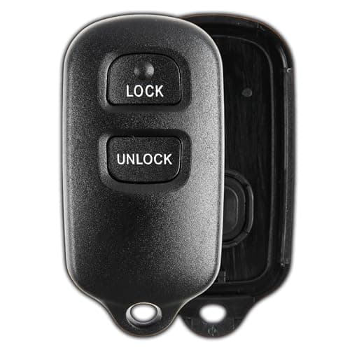 KeylessOption Key Fob Cover Case Replacement for 2000 2001 2002 2003 2004 2005 2006 2007 2008 Toyota Celica Echo Highlander Prius Rav4 Tacoma Yaris 4Runner Tundra Remote Shell, 3-Button HYQ12BBX
