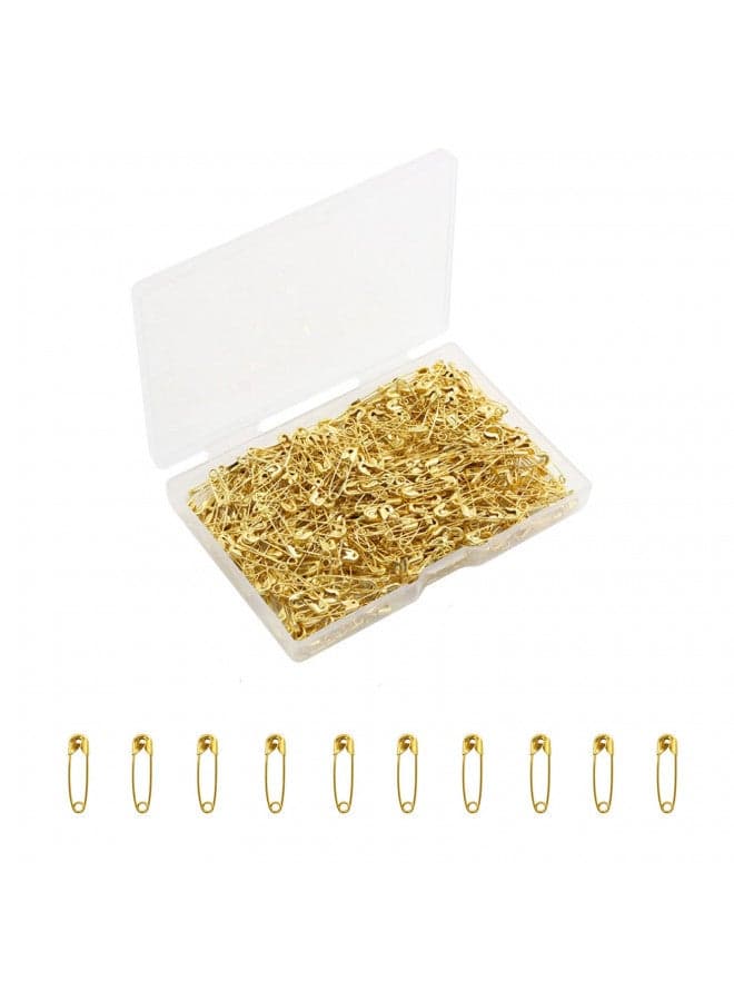 Gold Safety Pins,Small Safety Pins for Clothes,19mm Metal Mini Saftey Pin for Tag Art Crafting Sewing Jewelry Making (120Pcs/Box)