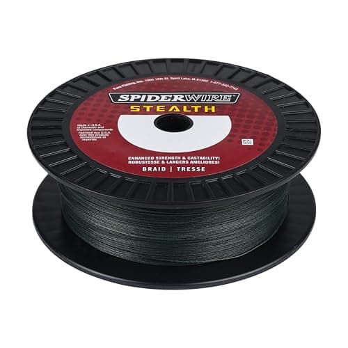 SpiderWire Stealth Superline Moss Green 80lb 362kg 500yd 457m Braided Fishing Line Suitable for Freshwater and Saltwater Environments