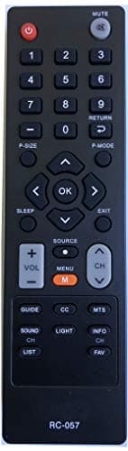 RC-057 Remote Control Replaced for COBY TV TFTV1925 LEDTV1926 TFTV2225 LEDTV1935 LEDTV2326 LEDTV3226 LEDTV5536 LEDVD1596 TFTV2425 TFTV4028 TFTV3229