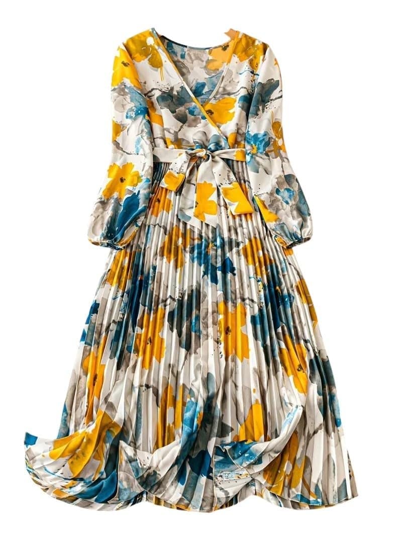 LITZO Dresses for Women || Western Dresses for Women (L-41-S) Yellow