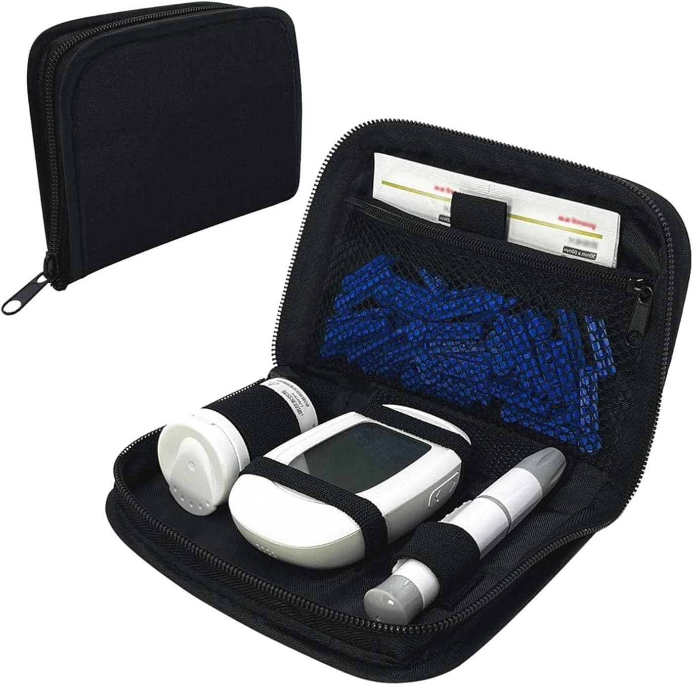 BUBM Diabetes Supply Case Diabetic Organizer Carrying Case Kit Portable Diabetes Testing Kit Case Blood Glucose Meter Storage Bagonly case