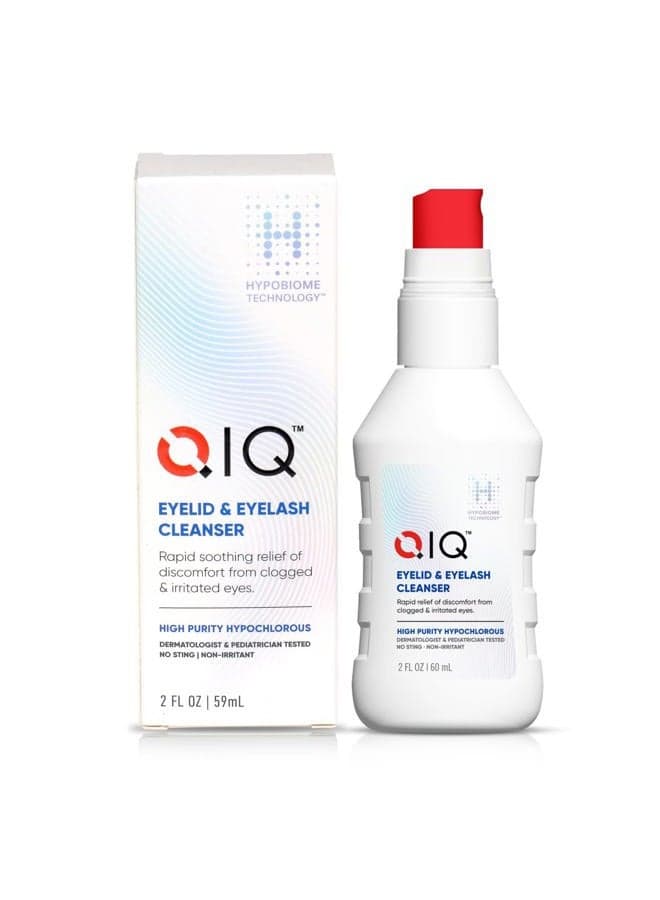Eyelid & Eyelash Cleanser – High Purity Hypochlorous Eye Wash Solution for Fast Comfort and Relief from Clogged, Irritated Eyes, Calms and Soothes (2oz)