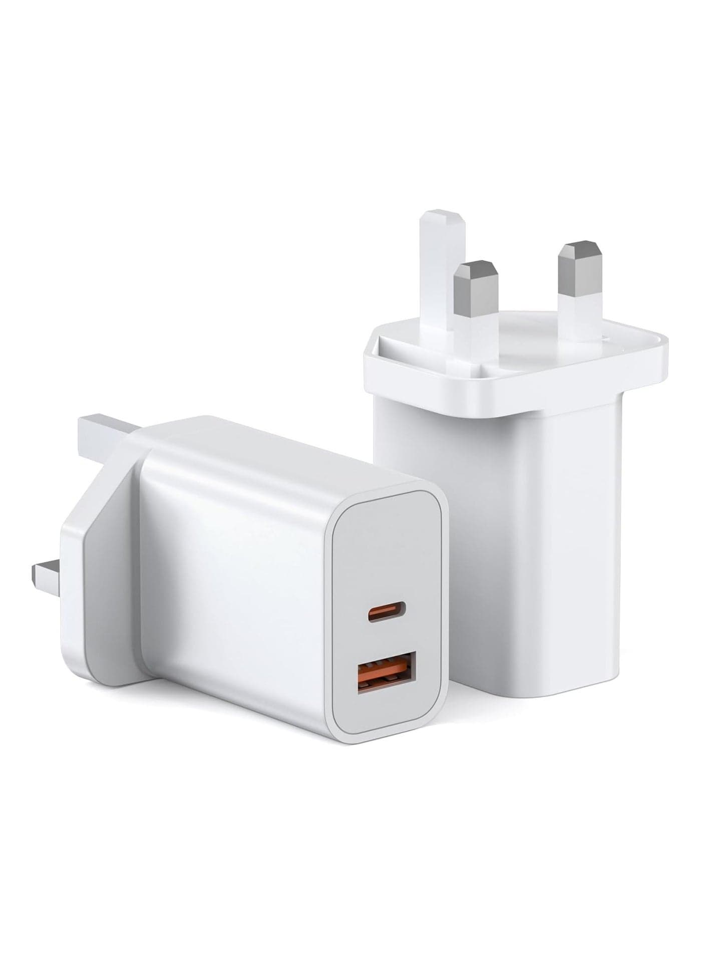 25W Power HD USB C Plug Fast Charger Plug Dual Port USB Type C Wall Charger Plug Compatible with iPhone, iPad, AirPods