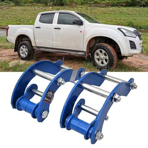 2 Rear Comfort GShackle Lift Kit Fit for DMAX 20122019 Heavy Duty Steel Level Leaf Spring Shackles for Smoother Ride Suspension Leveling Upgrade for OffRoad Highway