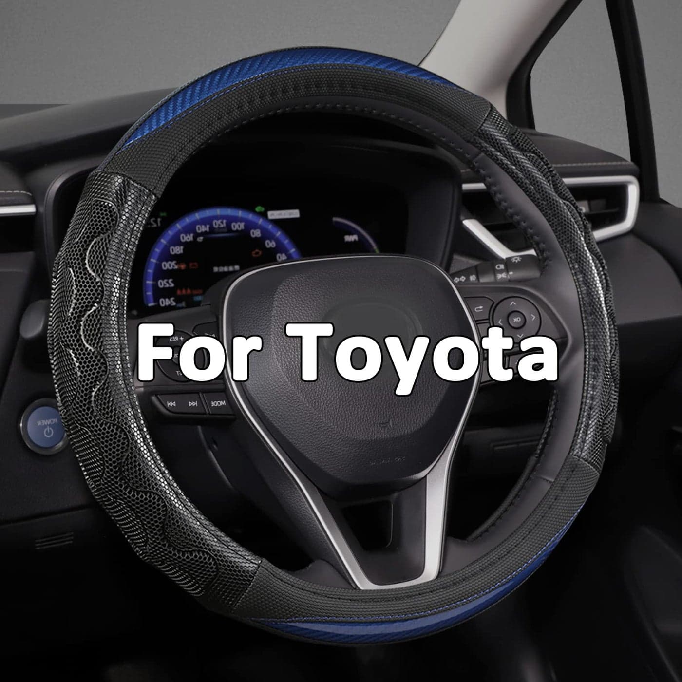 GIANT PANDA Steering Wheel Cover for Toyota Auto Car Steering Wheel Cover for Toyota Highlander Rav4 Corolla CamryStandard Size Blue