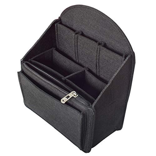 VANCORE Felt Backpack Organizer Insert for Rucksack Handbag Shoulder Bag (Black,Small)