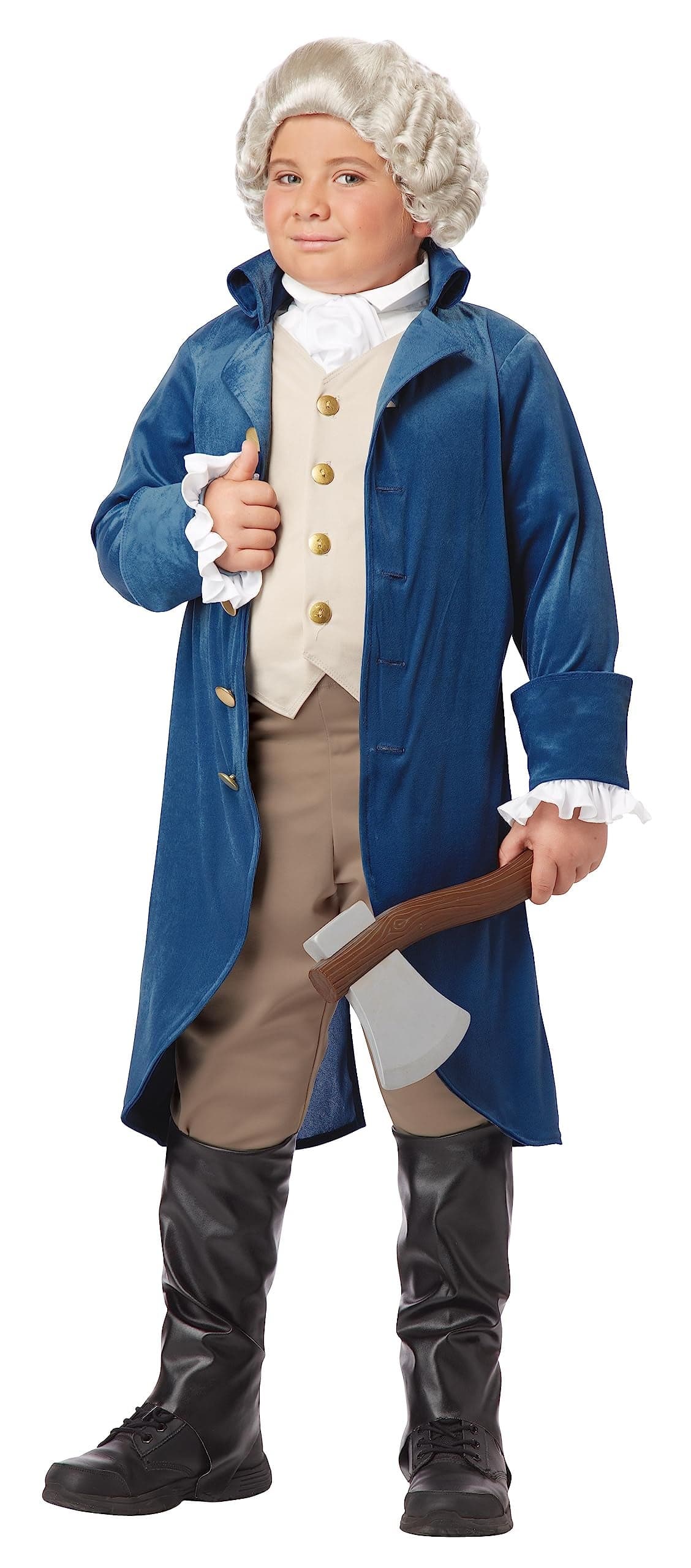 California Costumes Boys George Washington Costume L Blue