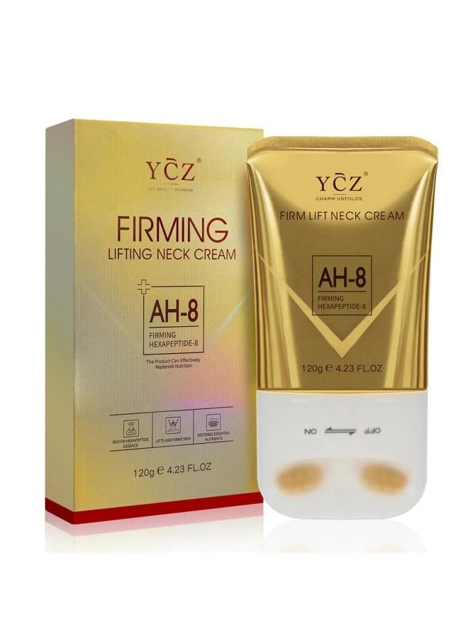 AH-8 Neck Firming Cream with Roller for Crepey Skin Body Care Comfort, Moisturizing, Anti-Aging Neck Cream with Peptide, Collagen, Smooths Wrinkles & Fine Lines Skin Care Skin Repair