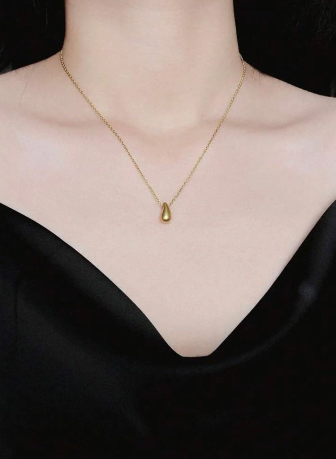 Elegant Stainless Steel Gold Plated Necklace For Women