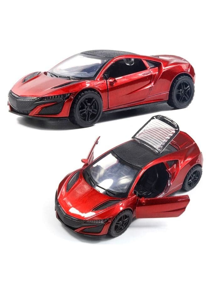 1:36 Alloy Sports Car Model , Pull-Back Toy Car , Model Car for Kids Boy Girl Gift , Collectible Display ,Red