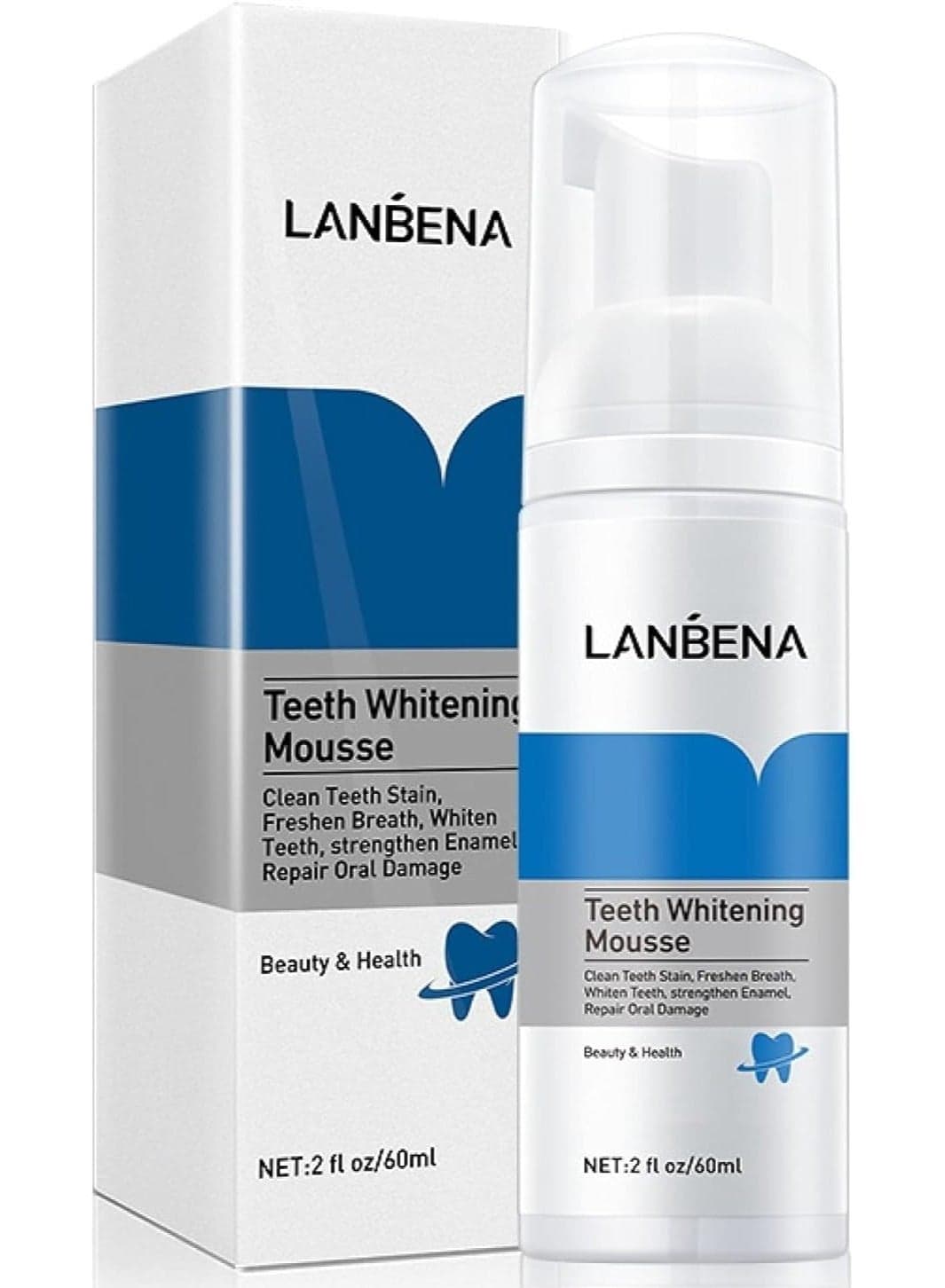 LANBENA Teeth Whitening Mousse Toothpaste Dental Oral Hygiene Remove Stains Plaque Teeth Cleaning