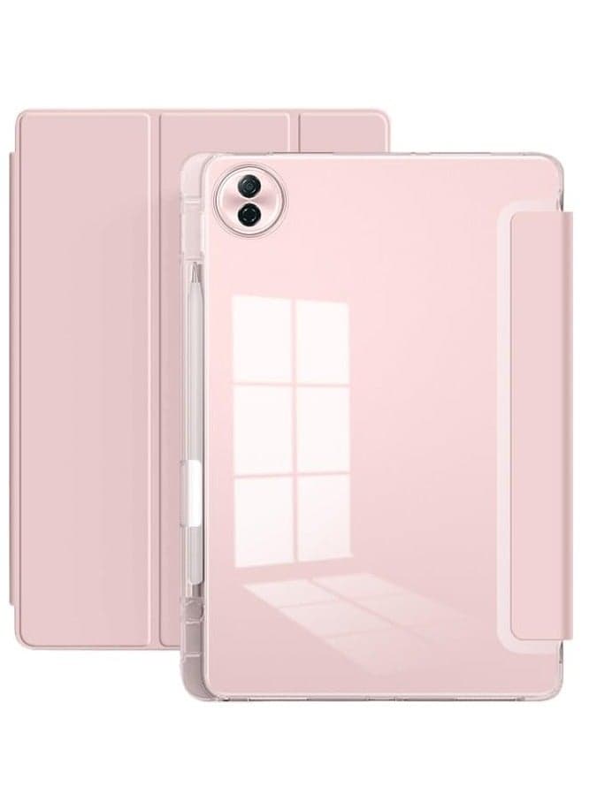 Case Compatible with Honor Pad 10 12.1 inch (HEY3-W00/W10) 2025 Tablet, Trifold Stand Cover Case with Pencil Holder,Leather Clear Transparent Back Cover