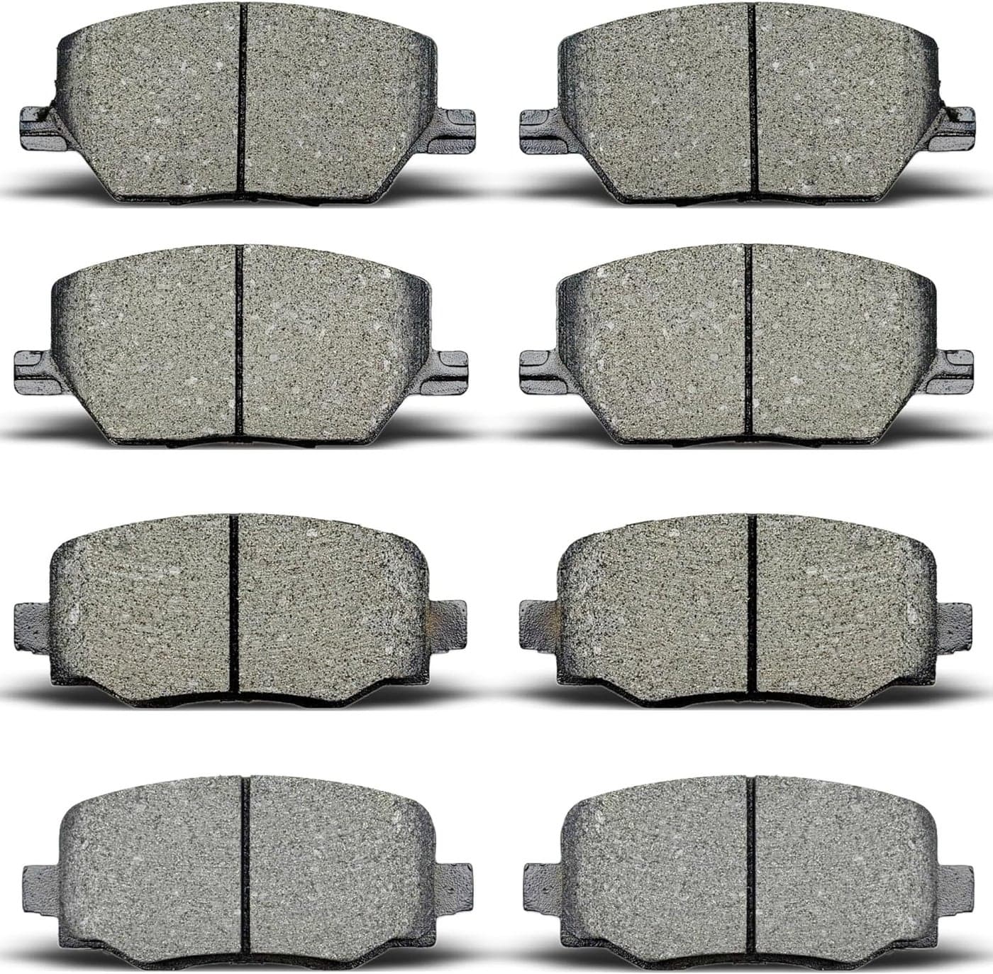 ALADICHE Front and Rear Brake Pads Set for Fiat 500X, Jeep Compass, and Jeep Renegade