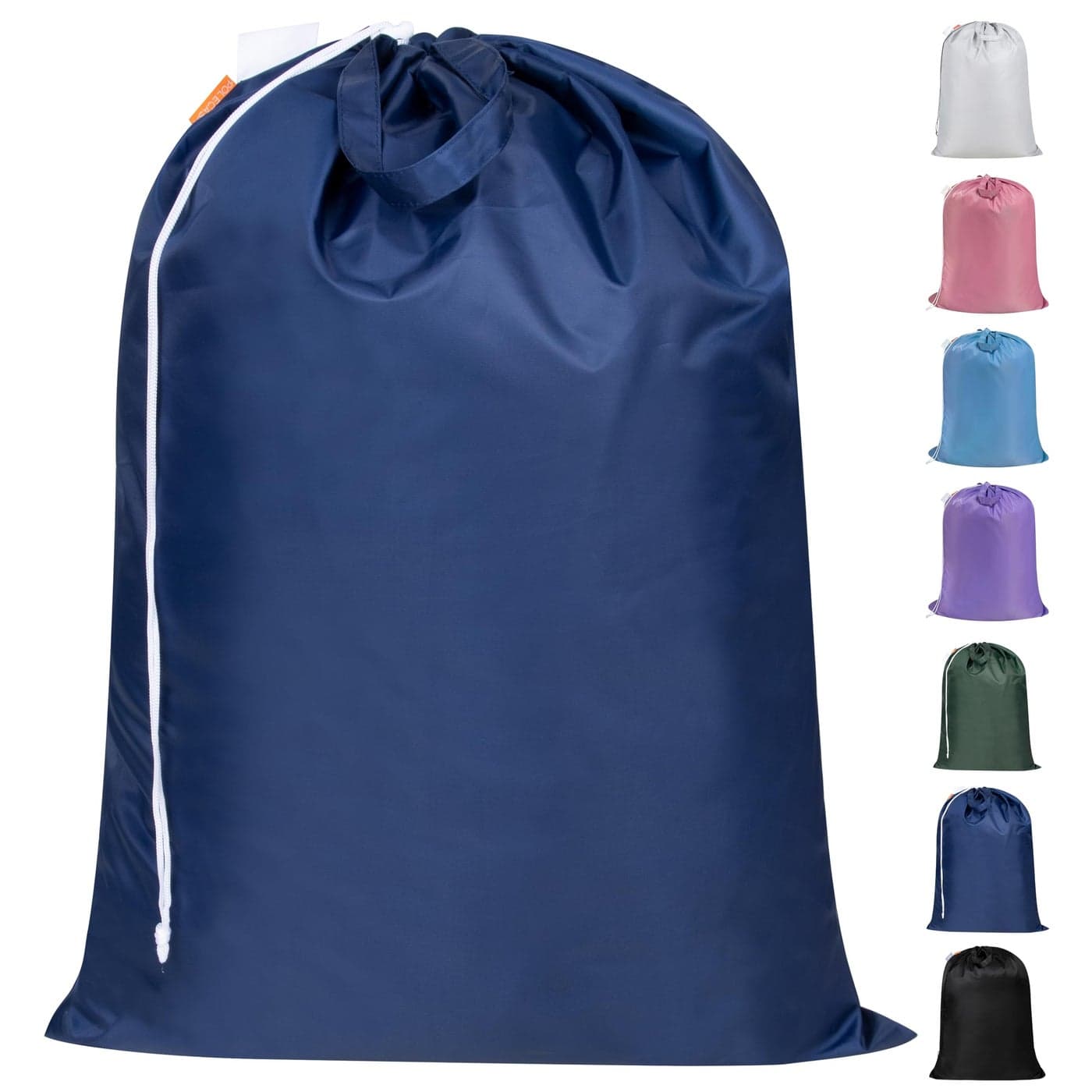 Polecasa Extra Heavy Duty Large Laundry Bag with Sturdy Handles and Drawstring Closure 28 x 36 inches Durable Storage Bags for Basket Hamper College Dorm Travel Navy