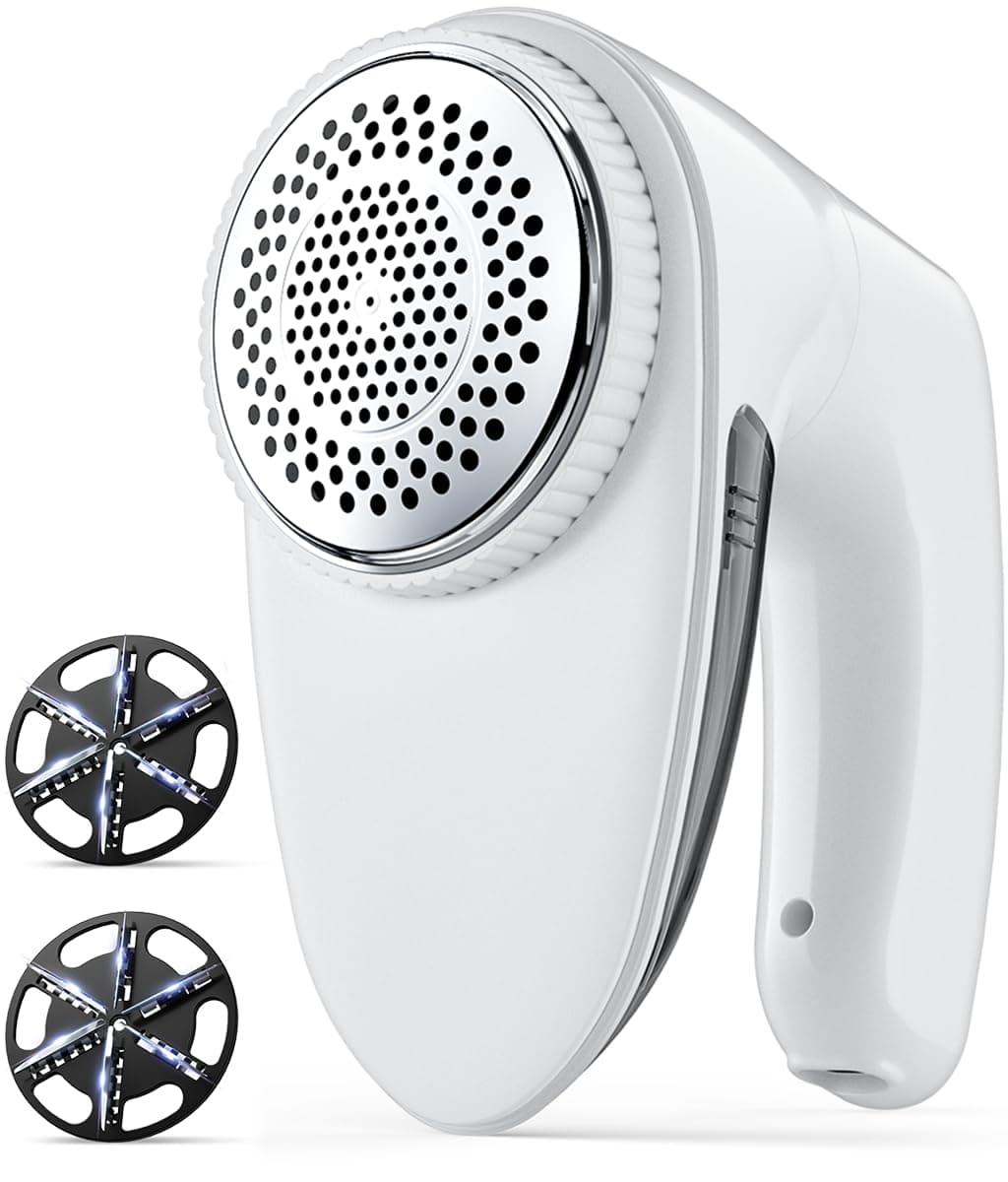 Bymore Fabric Shaver Sweater Shaver Pill Remove Fuzz Upgraded Efficient Lint Shaver Remover for Furniture Clothes Couch Cashmere65mm Mesh White