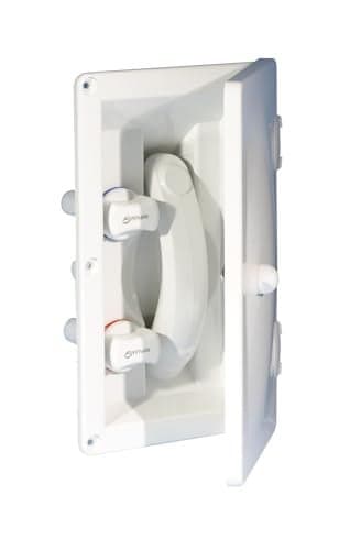 Whale Swim n Rinse Transom Shower Hot and Cold Water Lockable Hinged Cover White ABS Housing 7 Feet Hose RT2658