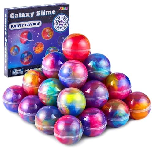 JOYIN Slime Party Favors 36 Pack Galaxy Slime Ball Stretchy NonSticky MessFree Stress Relief and Safe Toys for Girls and Boys Easter Classroom Reward Party Supplies Valentines