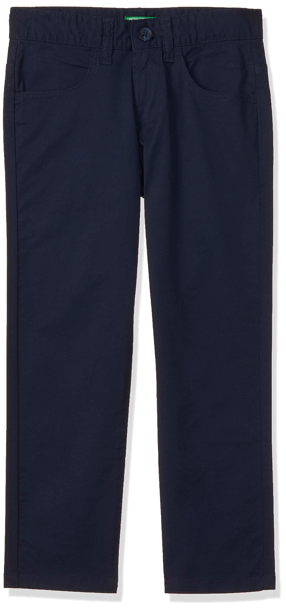 United Colors of Benetton Boys' Casual Pants (4WB11ECOMI_Blue_L)
