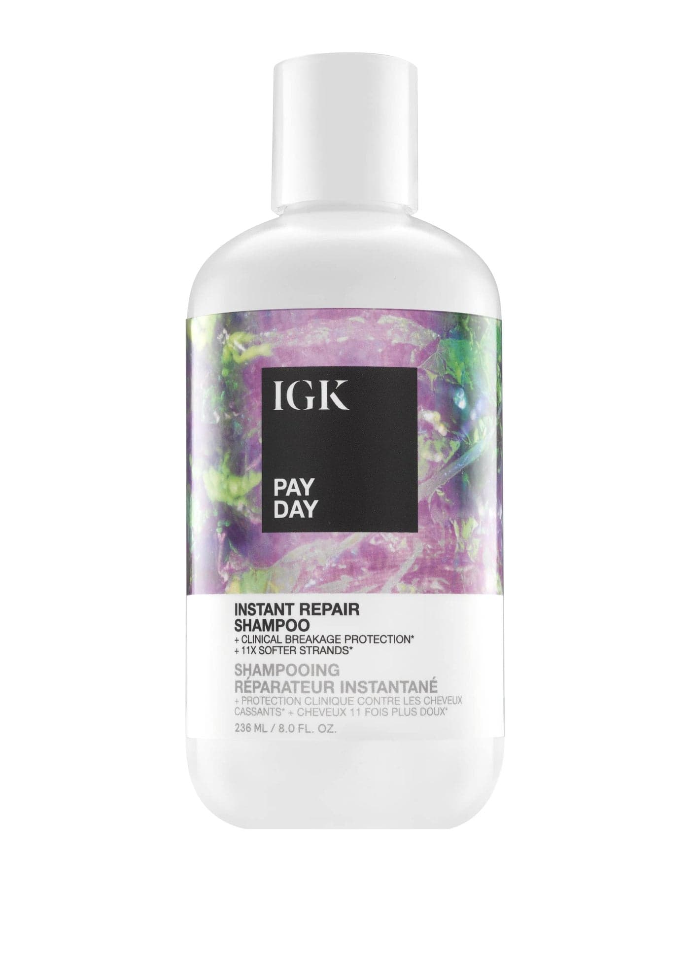IGK PAY DAY Instant Repair Shampoo BondBuilding Damage Repair Vegan Cruelty Free 8 Oz