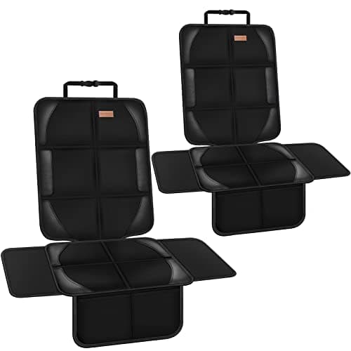 Spotmart Car Seat Protector Covers for Child Car seat mat 600D Waterproof NonSlip with Storage Pockets Cushion Protectors Large Size Prevent Dirt Scratches Black 2