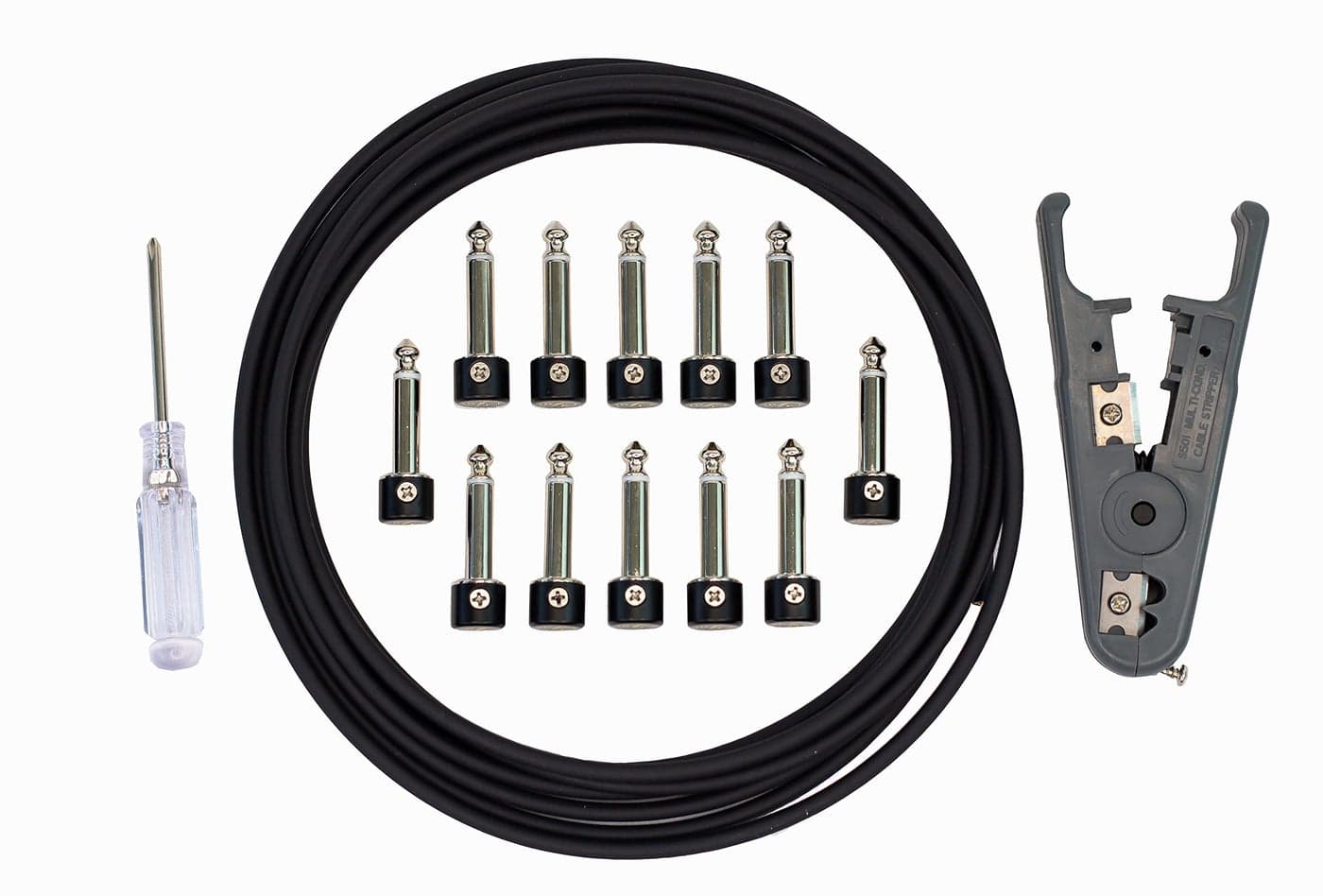 Kurrent Electric SolderFree Solderless Guitar Pedal Patch Cable Kit 6 Pack for Custom Pedalboard